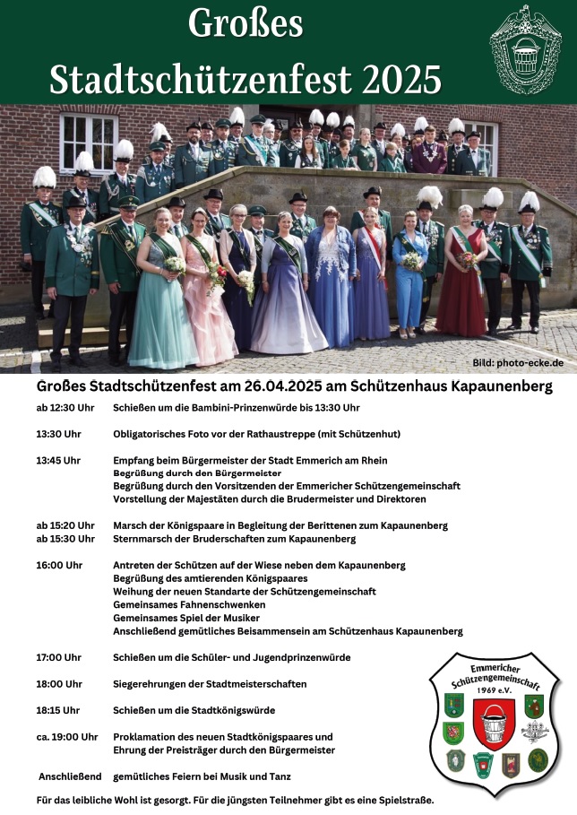 Stadtschützenfest Programm 2025